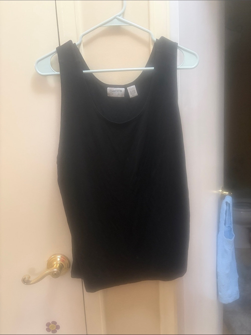 Chico's Black Scoop Neck Tank Top